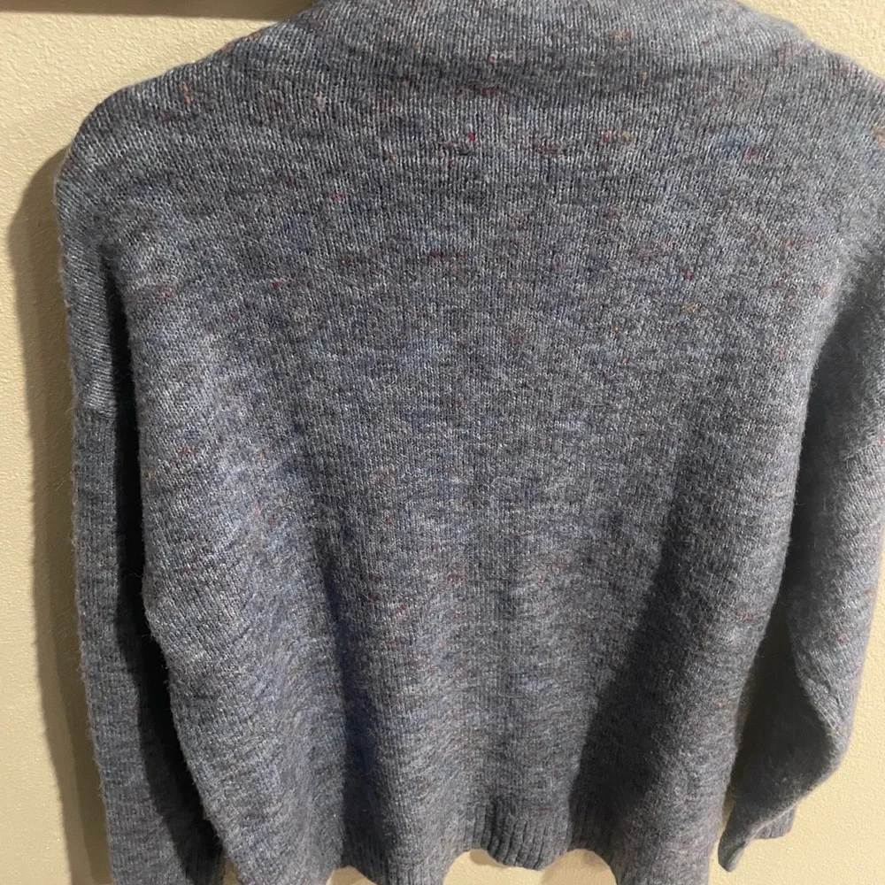 Well Worn Heathered Gray Turtleneck Wool Blend Sweater Size‎ Small